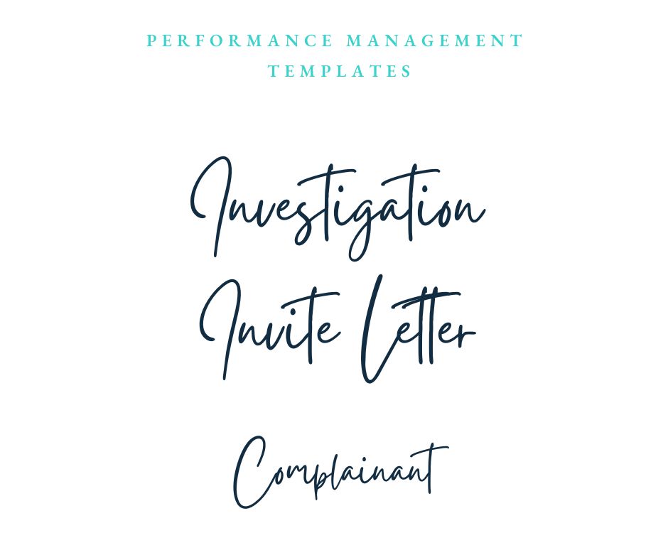 Incident Investigation Invite Template (Complainant)