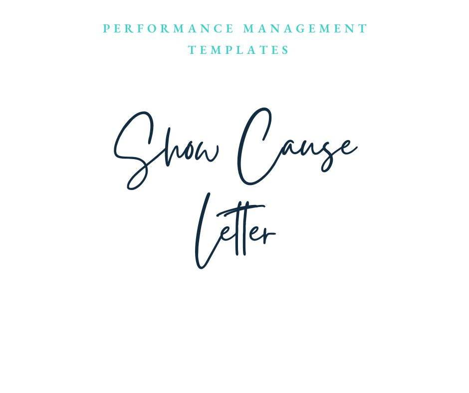 Show Cause Letter Template