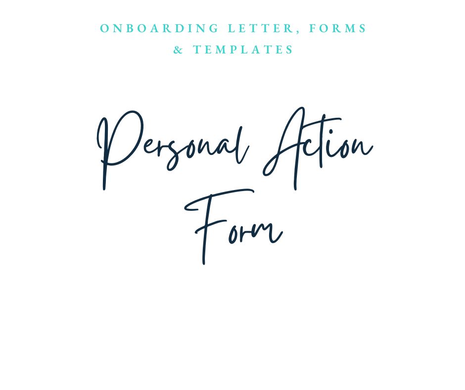 Personnel Action Form