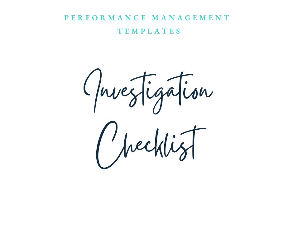 Workplace Investigation Checklist
